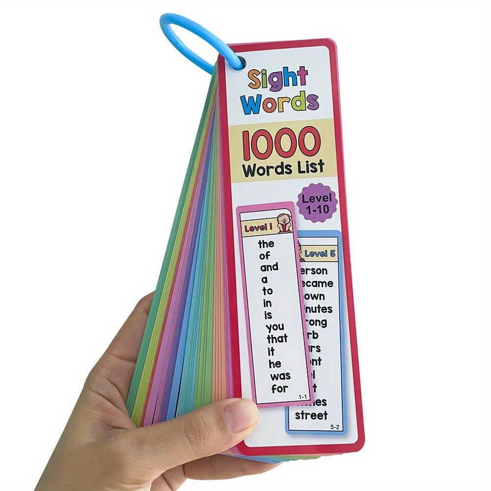 1000 Sight Words Flash Cards for Kids Learning Set