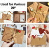 Two kraft paper envelopes tied with twine and a rose, used for DIY gifts.