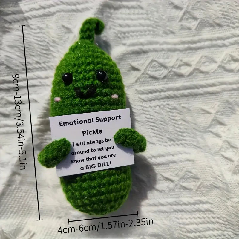 Handmade Crochet Emotional Support Poo Doll with Card