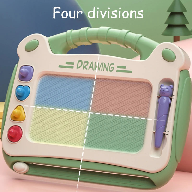 Kids Magnetic Drawing Board with Colorful Graffiti Art Pad
