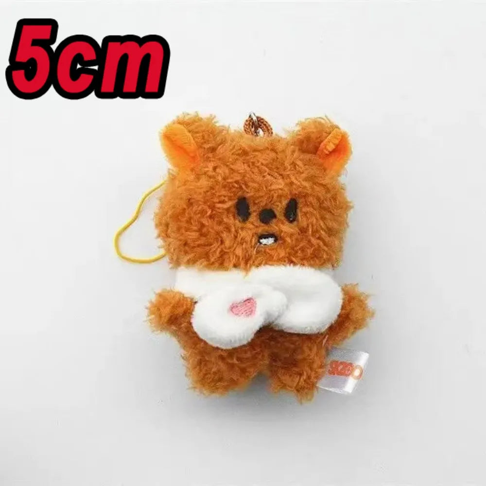 Adorable Plush Cartoon Keychain – Soft Pink Mini Pendant