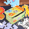 Montessori Wooden Animal Puzzle Set with Storage Box