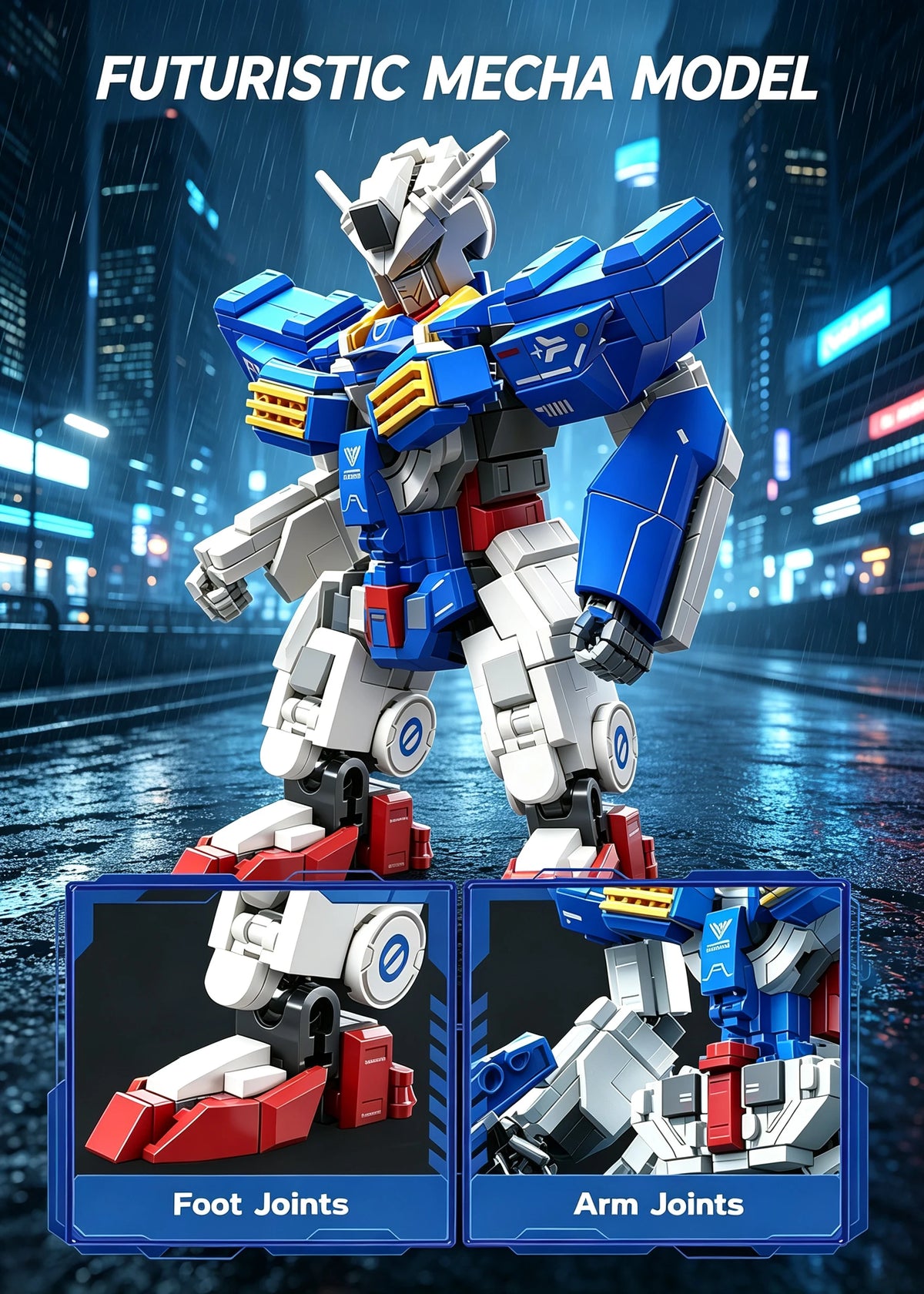 Mecha Robot Building Blocks Set - 648 Pieces, Poseable DIY Model Kit