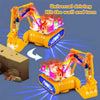 Transparent Gear Excavator Toy with LED Lights & Music