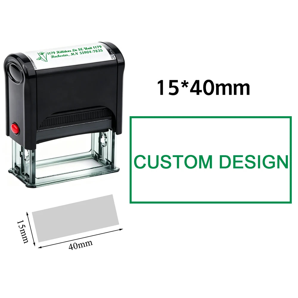 Customizable Self-Inking Rubber Stamp
