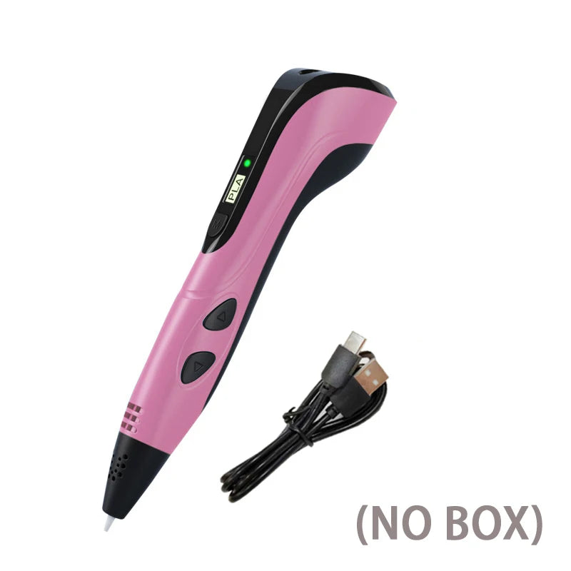 3D Printing Pen with LCD Display and PLA Filament for Kids
