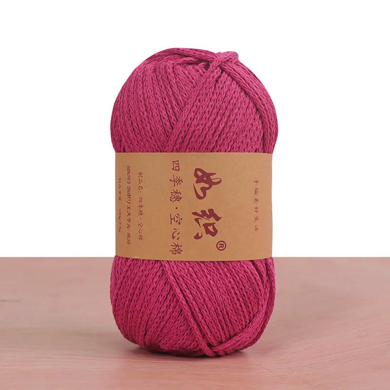 Soft Cotton Blend Crochet Yarn – 85m per Roll
