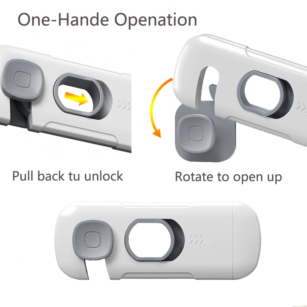 Child Safety Cabinet Locks with Strong Adhesive for Drawers, Fridges, and More
