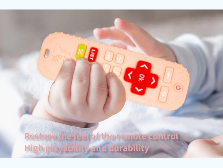 Silicone Remote Control Teether for Baby Teething Relief