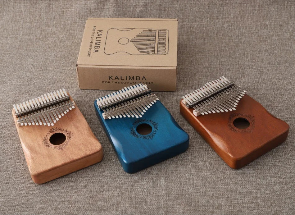 17-Key Mahogany Kalimba Thumb Piano