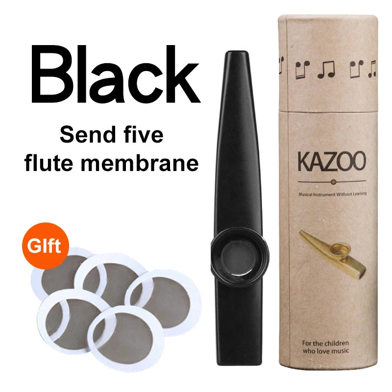 Gold-Plated Metal Kazoo with 5 Replacement Films