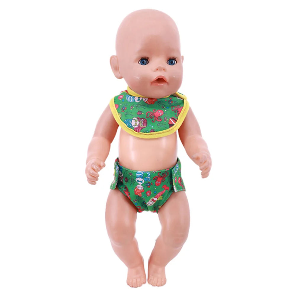 Doll Care Accessory Set with Water Towel and Underwear