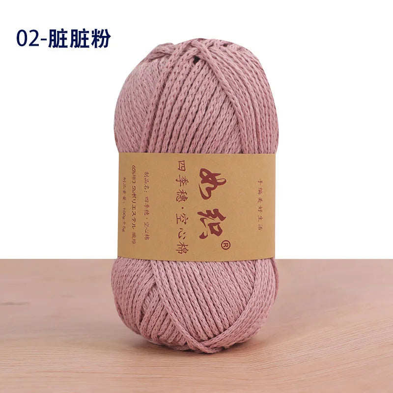 Soft Cotton Blend Crochet Yarn – 85m per Roll