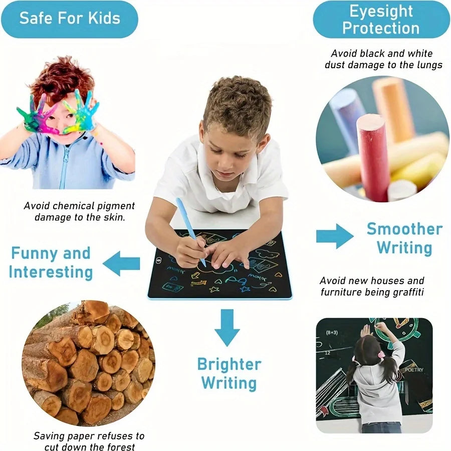 LCD Writing Tablet for Kids – 10 Inch Reusable Drawing Pad