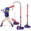 3-in-1 Kids Baseball Practice Set with Adjustable Tee and Launcher