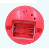 A bright red electronic toy featuring a battery compartment and a spray nozzle for water play.