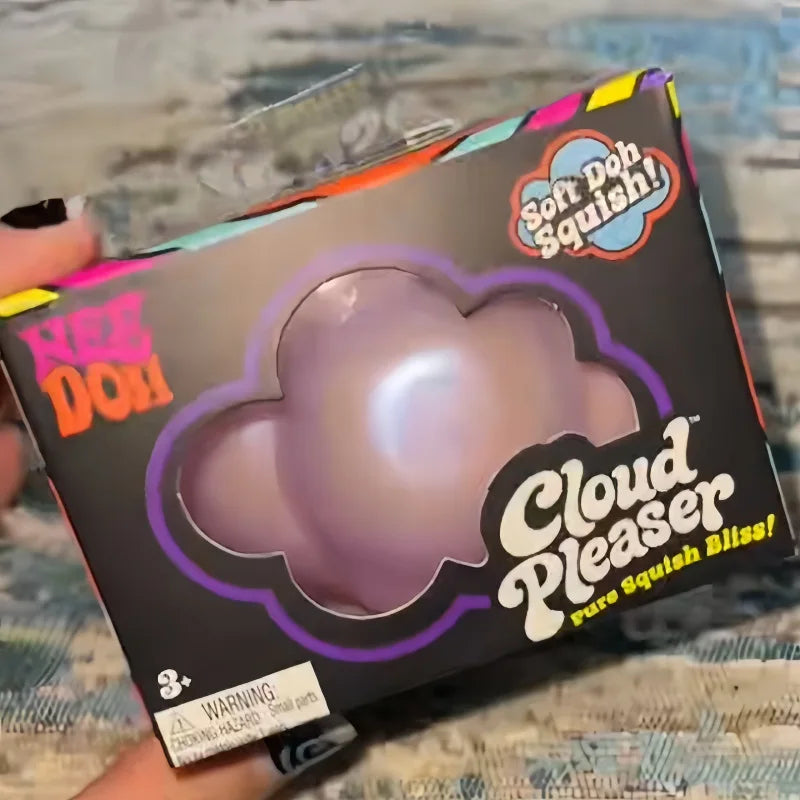 A package of Cloud Pleaser pure squish bliss soft doh squish cube for stress relief and focus