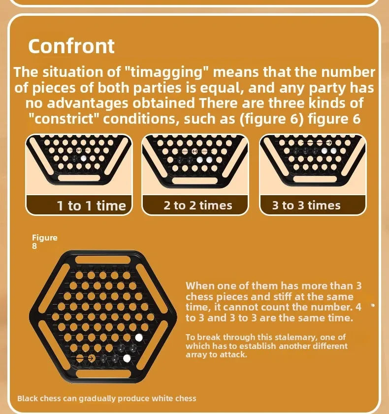Push Chess Strategy Board Game for Family Fun