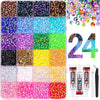 A collection of colorful 3mm flatback resin jelly rhinestones and craft gems in various shades and glitter textures.