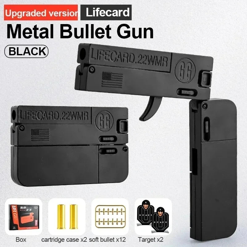 Metal Folding Gun Toy Pistol with Soft Bullets