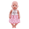 Bear Print Casual Outfit for 43 cm Baby Dolls