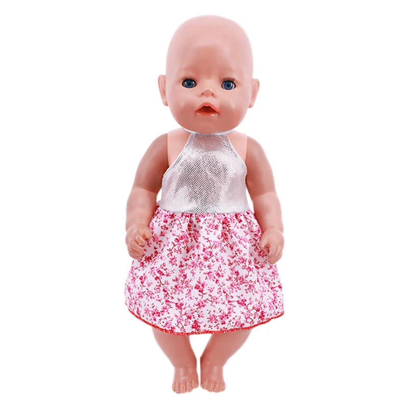 Bear Print Casual Outfit for 43 cm Baby Dolls