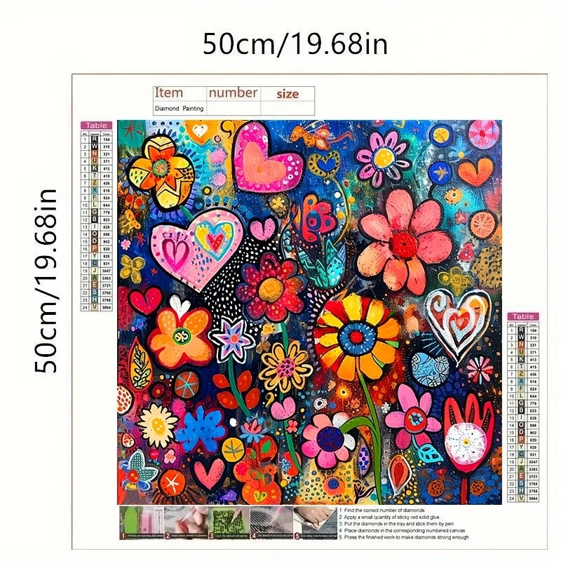 DIY 5D Diamond Painting Kit – Floral Wall Art Decor