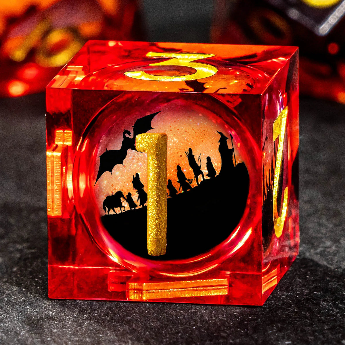 Liquid Core Polyhedral Dice Set for RPG Games