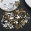 Celestial Charm Assortment – Vintage Silver Stars, Moons & Suns for Jewelry Making