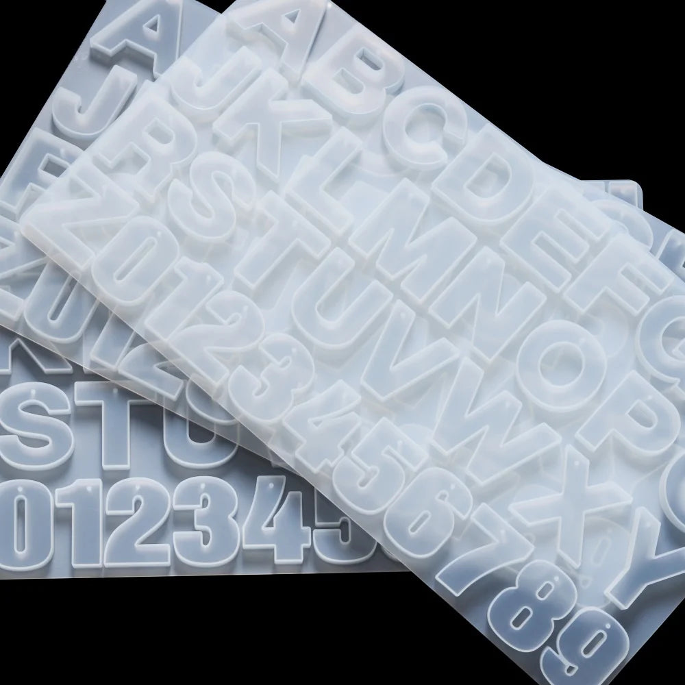 Alphabet & Number Silicone Mold for Epoxy Resin Jewelry Making