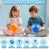 Two children are holding 3D maze fidget cubes for brain teasers games and skill development.