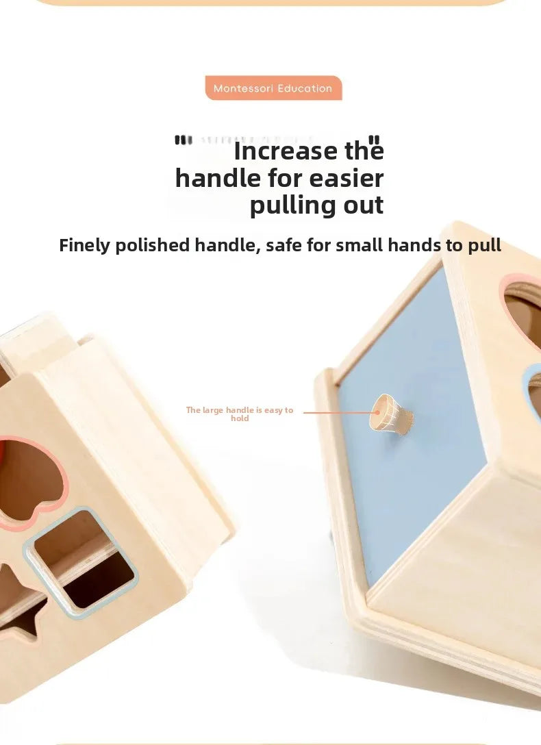 Wooden Color Shape Sorter with Drawer Box – Montessori Learning Toy