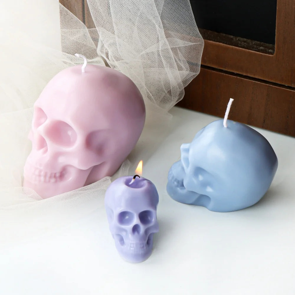 3D Skull Silicone Mold for Candle Making & Resin Crafts