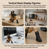 Hand-finished resin figurine of a tactical anime girl in various poses for desk or cabinet display.