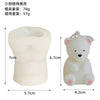 A white silicone mold shaped like a bear for making candles and DIY crafts.