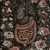 Dark Academia Anatomical Heart Canvas Art with Botanical Fragrance