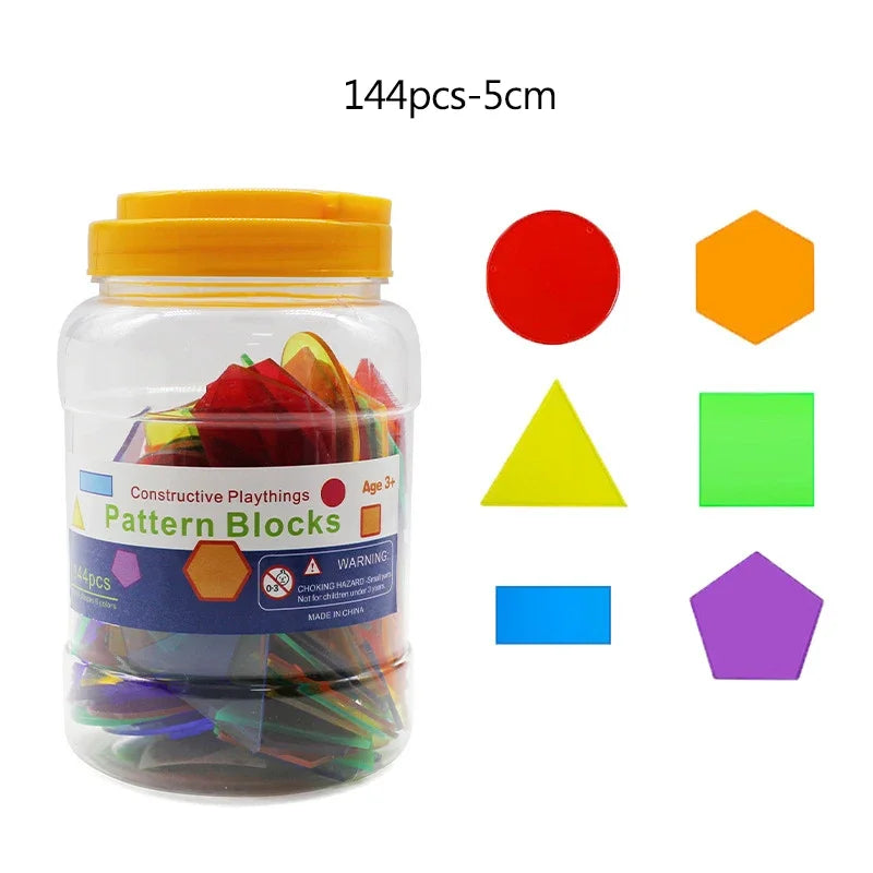 Montessori Light Table Sorting Blocks for Sensory Learning