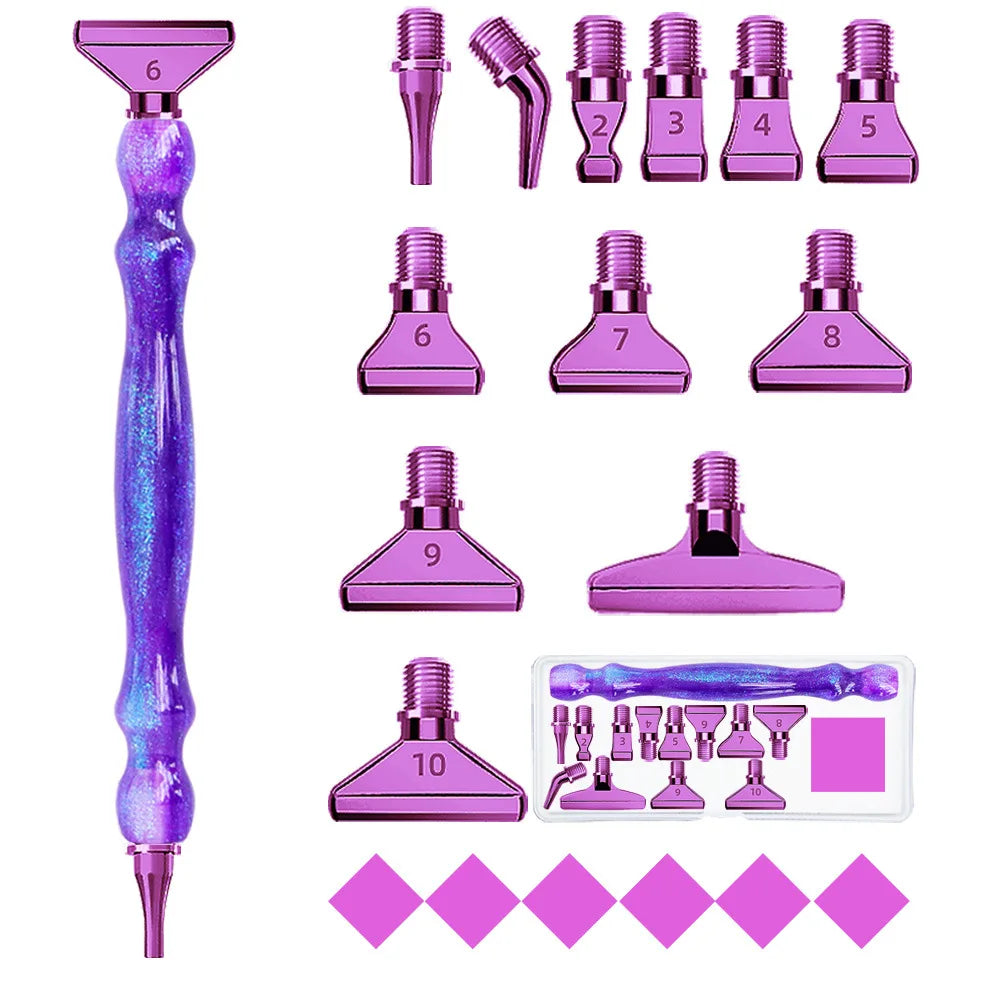 5D Diamond Painting Pen Tool Set with Interchangeable Tips and Wax