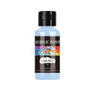 A bottle of Light Blue acrylic paint with a black cap and label.