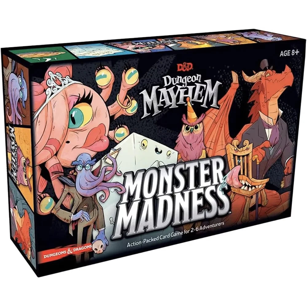 Box of Dungeons & Dragons Mayhem Monster Madness action-packed card game featuring monster adventures