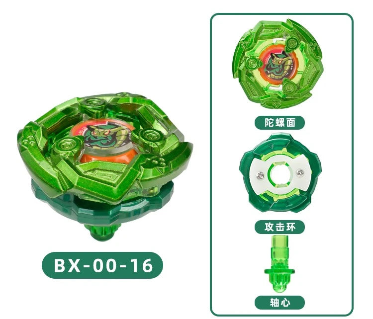 Mini Gyroscope Launcher Set featuring a green and orange toy for kids