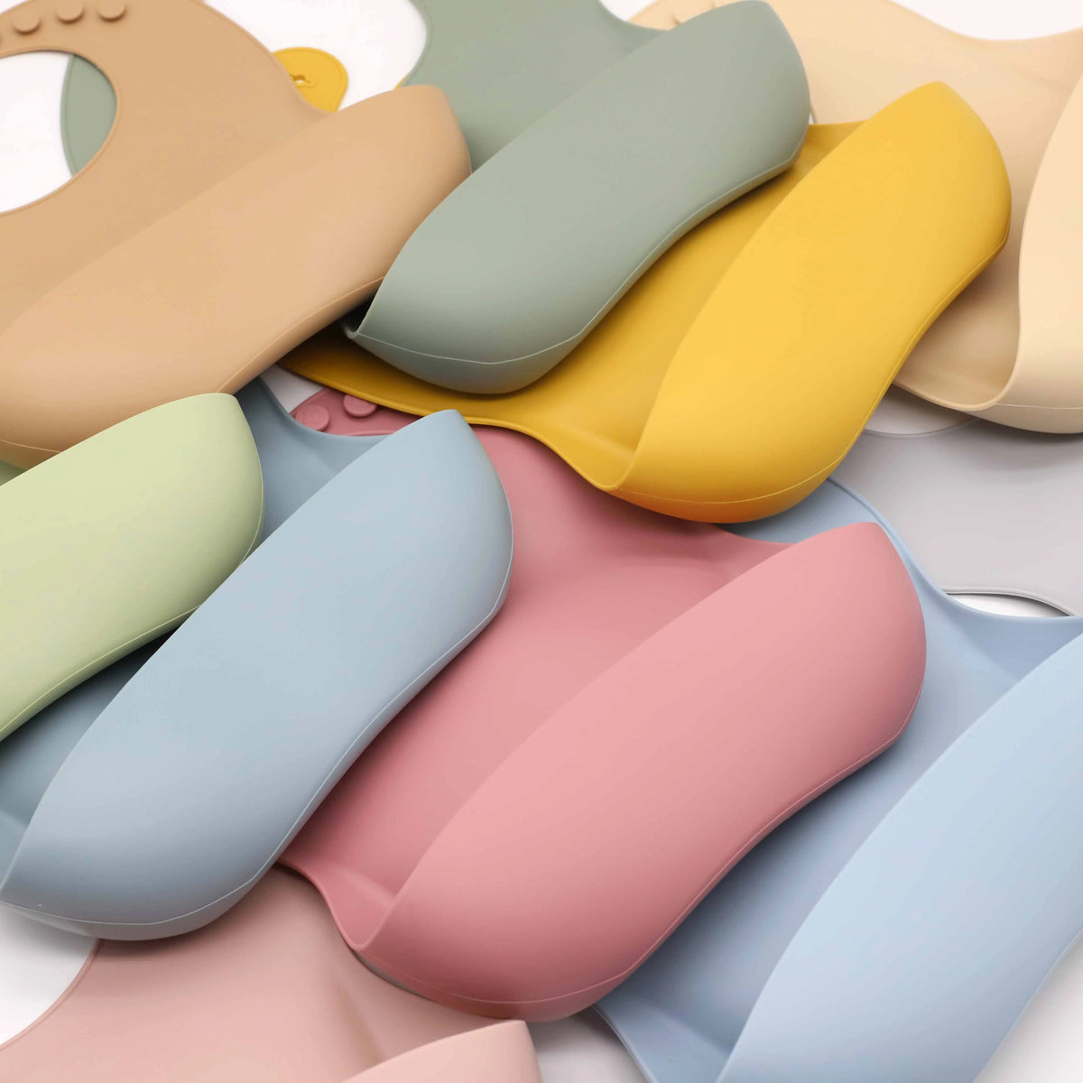 Adjustable Silicone Baby Bib with Food Catcher Pocket