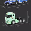 Diecast Metal Container Truck with Trailer – Pull-Back Action
