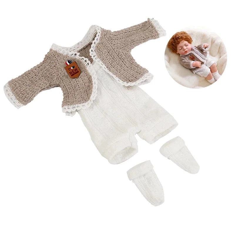Adorable Jumpsuit Outfit for 12-Inch Reborn Dolls