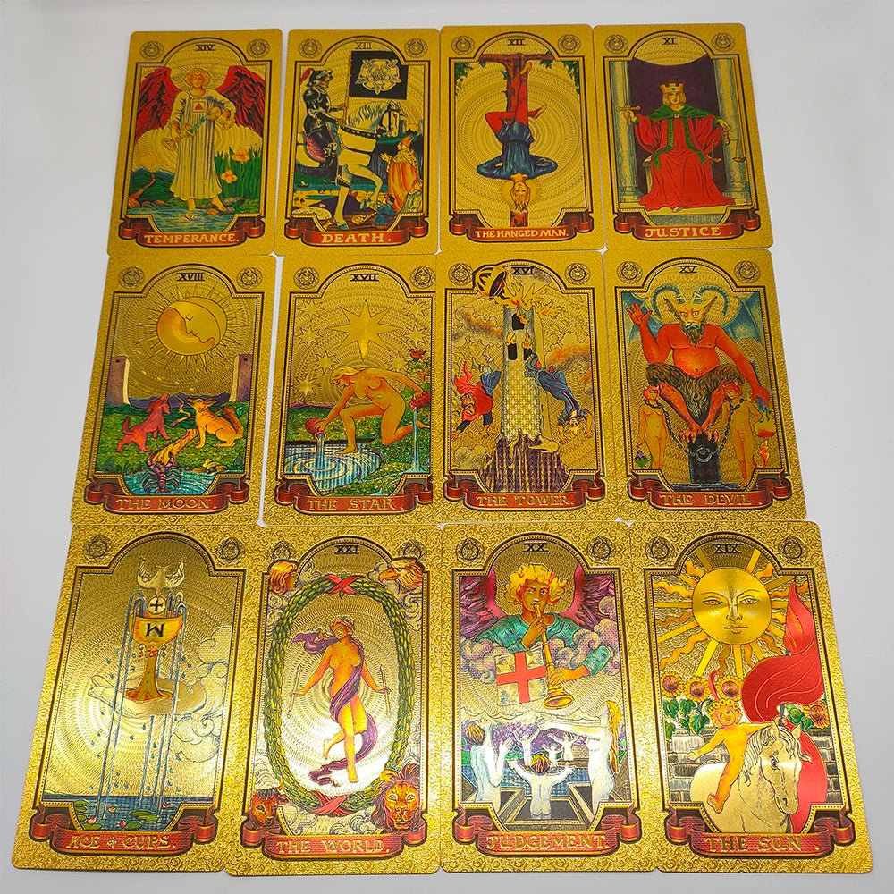 Gold Foil Rider Waite Tarot Deck