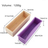 Complete Silicone Soap Making Mold Kit with Wooden Box and Stainless Steel Cutters