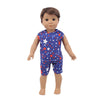 Bear Print Casual Outfit for 43 cm Baby Dolls