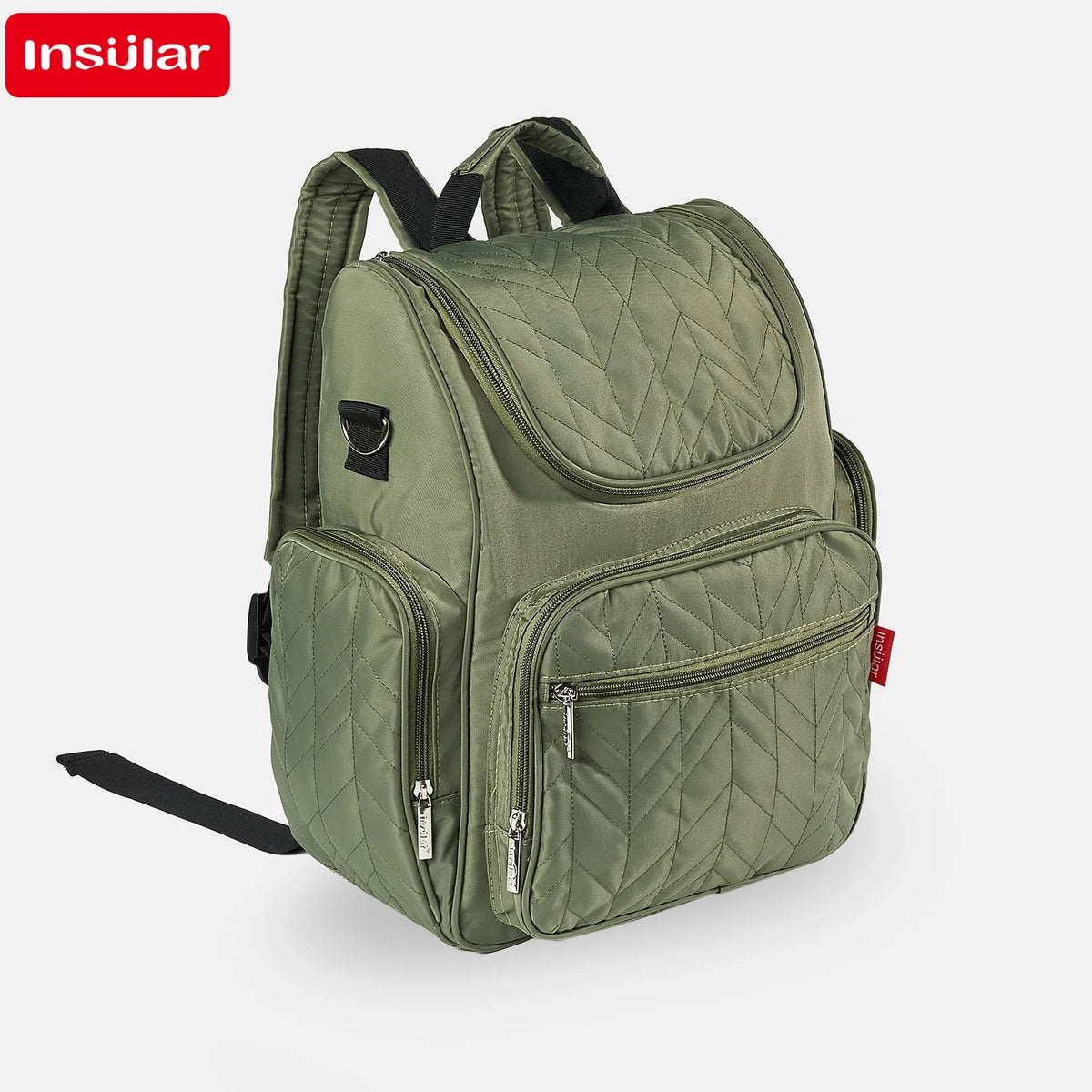 Large-Capacity Waterproof Diaper Backpack for Parents on the Go