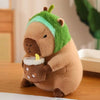 Adorable Capybara Plush Toy with Cute Turtle Backpack