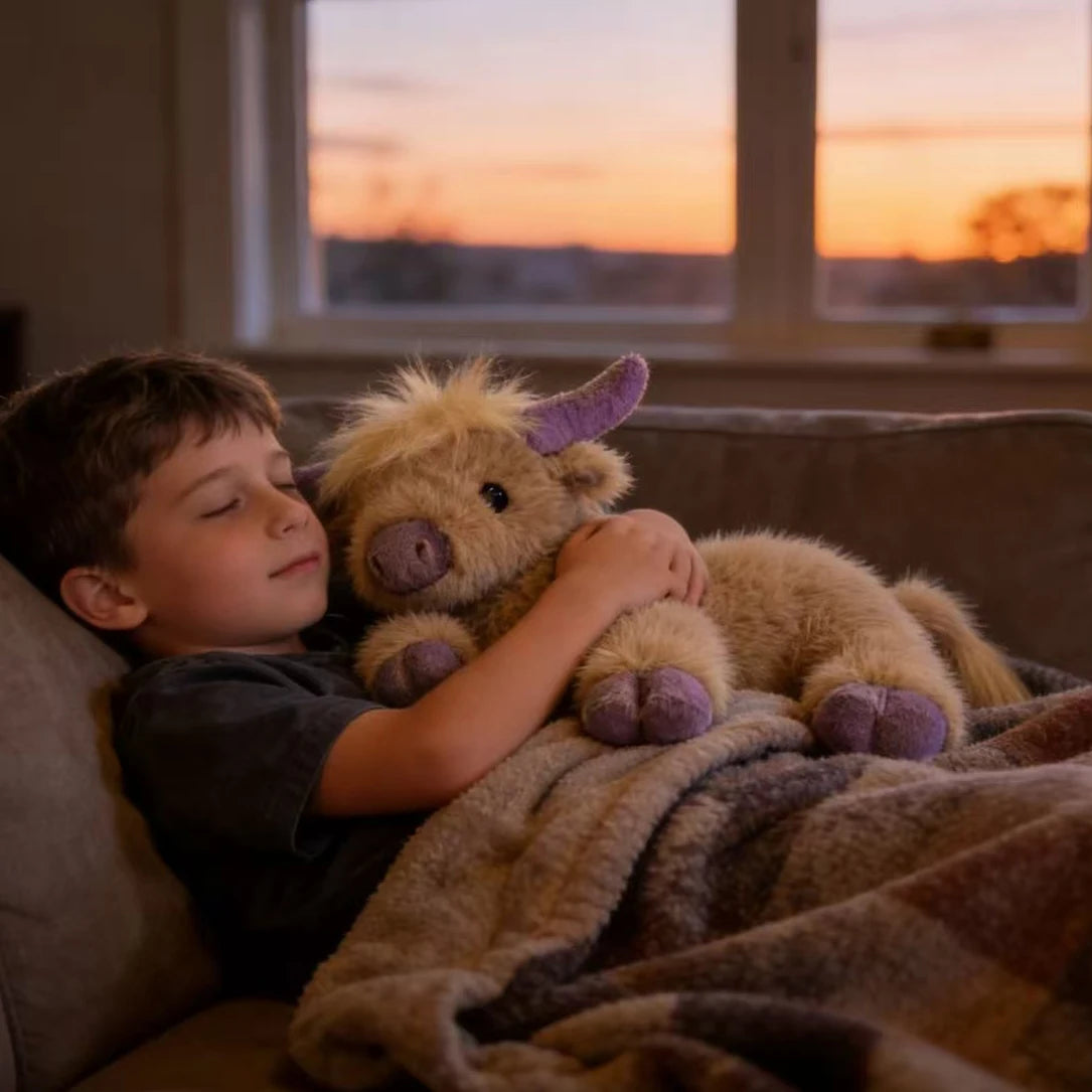 Weighted Highland Cow Plush – Soft & Cuddly Stuffed Animal